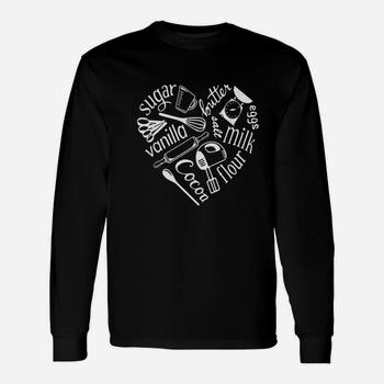 Baking Ingredients And Utensils Heart T-Shirt I Love To Bake Baking Ingredients And Utensils Heart T-Shirt I Love To Bake