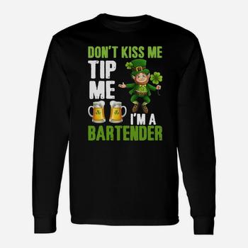 Leprechaun Don't Kiss Me Tip Me I'm A Bartender Tank Top