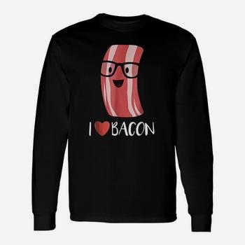 I Love Bacon T-Shirt Geeky Glasses Heart Bacon Cartoon I Love Bacon T-Shirt Geeky Glasses Heart Bacon Cartoon