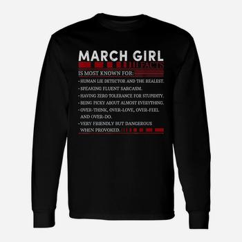 March Girl Facts Is Most Known For Human Lie Detector T-Shirt March Girl Facts Is Most Known For Human Lie Detector T-Shirt
