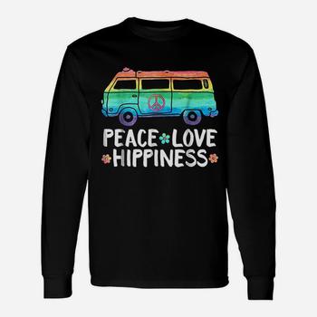Funny Peace Love Hippiness Peace Van Hippie Bus Rainbow Tee Funny Peace Love Hippiness Peace Van Hippie Bus Rainbow Tee
