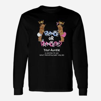 Prince Or Princess Auntie Ethnic Gender Reveal T-Shirt Prince Or Princess Auntie Ethnic Gender Reveal T-Shirt