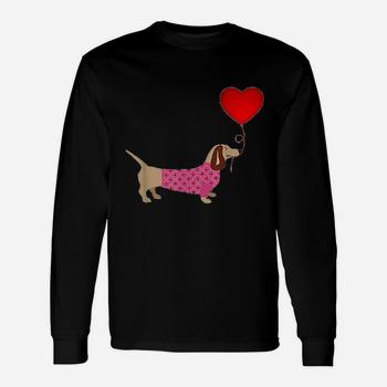 Valentines Weiner Daschund T-Shirt Doxie In Dog Dress