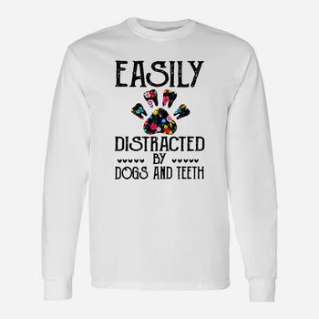 Easily Distracted By Dogs And Big Veins T-Shirt -Nurse Shirt