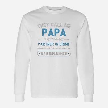 Funny Grandpa Gifts Shirts, Papa Partner In Crime Shirt Funny Grandpa Gifts Shirts, Papa Partner In Crime Shirt