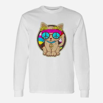 Hippie Cat Peace Design T-Shirt Hippie Cat Peace Design T-Shirt