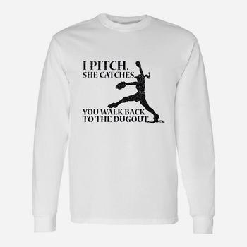 Softball Pitcher I Pitch She Catches Tshirt Softball Pitcher I Pitch She Catches Tshirt