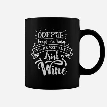 Funny Wine Vs Coffee Shirt | Mom Caffeine Funny Wine Vs Coffee Shirt | Mom Caffeine