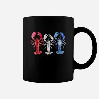 Mens Patriotic Lobster T-shirt For Men With Three Lobsters T-Shirt |  Seseable UK