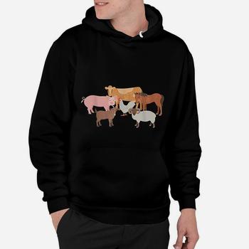 Cute Farm Animals Cow Pig Chicken Horse Sheep And Goat Tee Cute Farm Animals Cow Pig Chicken Horse Sheep And Goat Tee