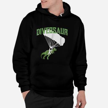 Skydiving Dinosaur T-Shirt Prehistoric Parachutist Gift