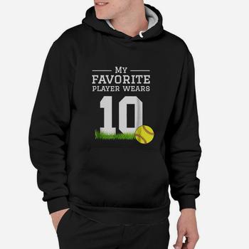 Softball Number 10 Fan Shirt Mom Dad Grandma Sister Tee Softball Number 10 Fan Shirt Mom Dad Grandma Sister Tee