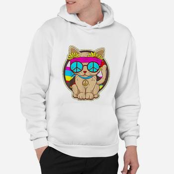 Hippie Cat Peace Design T-Shirt Hippie Cat Peace Design T-Shirt