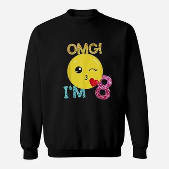 8 Yrs Old Girl Kiss Emoticon Shirt Omg I'm 8 Years Tee 8 Yrs Old Girl Kiss Emoticon Shirt Omg I'm 8 Years Tee
