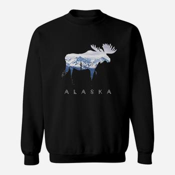 Alaska Day Moose Snowy Mountain T-Shirt Alaska Day Moose Snowy Mountain T-Shirt