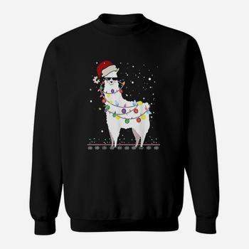 Christmas Llama Santa Hat Ugly Xmas Tree Alpaca Shirt Christmas Llama Santa Hat Ugly Xmas Tree Alpaca Shirt