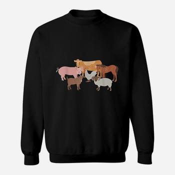 Cute Farm Animals Cow Pig Chicken Horse Sheep And Goat Tee Cute Farm Animals Cow Pig Chicken Horse Sheep And Goat Tee