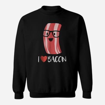 I Love Bacon T-Shirt Geeky Glasses Heart Bacon Cartoon I Love Bacon T-Shirt Geeky Glasses Heart Bacon Cartoon