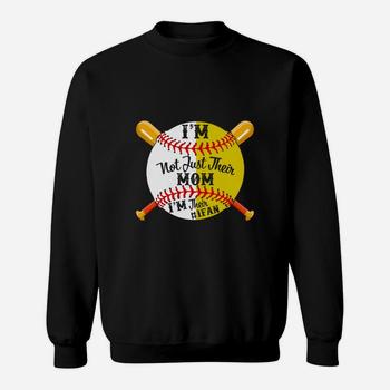 Womens I'm Their Number 1 Fan Softball Baseball Mom T-Shirt