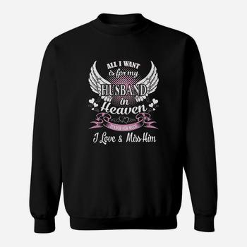 Love Miss My Husband Tshirt In Memory Of Husband In Heaven