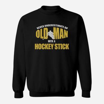 Old Man With A Hockey Stick: Funny Ice Hockey Player T-Shirt Old Man With A Hockey Stick: Funny Ice Hockey Player T-Shirt