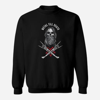 Rock Heavy Metal Till Death - Bearded Skull Metalhead Shirt Rock Heavy Metal Till Death - Bearded Skull Metalhead Shirt