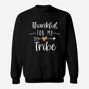 Womens Thankful For My Tribe Shirt Holiday Gift Funny Slogan Tee Womens Thankful For My Tribe Shirt Holiday Gift Funny Slogan Tee