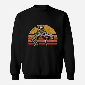 Vintage Wrestling Graphic T-Shirt - Two Wrestlers And Sun