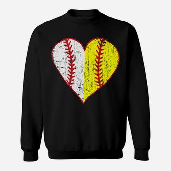Womens Primitive Play Ball Love Baseball Softball Mom Heart T-Shirt