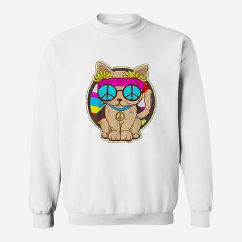 Hippie Cat Peace Design T-Shirt Hippie Cat Peace Design T-Shirt