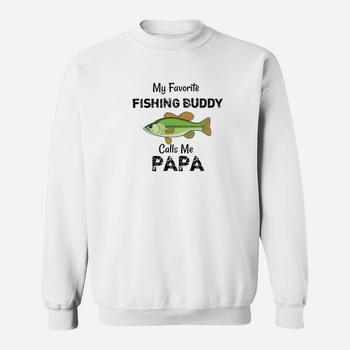 Awesome My Fishing Buddy Calls Me Papa Tshirt Grandpa Gift