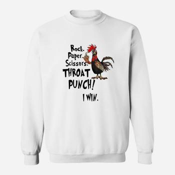 Rock Paper Scissors Throat Punch I Win Chicken T-Shirt