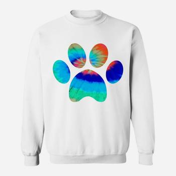Tie Dye Animal Shirt Cat Dog Paw Print Shirt For Pet Lover
