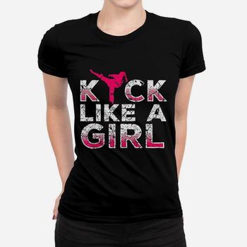 I Kick Like A Girl-Karate Kickboxing Girl T-Shirt Gift