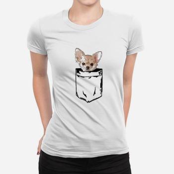 Chihuahua Puppy Dog In Pocket Dog Long Sleeve T Shirt Seseable UK