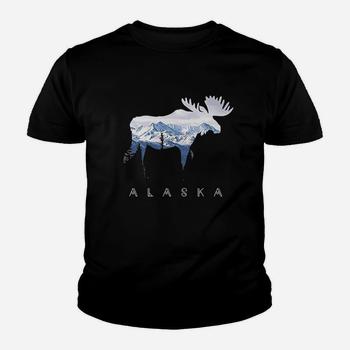 Alaska Day Moose Snowy Mountain T-Shirt Alaska Day Moose Snowy Mountain T-Shirt