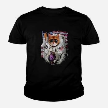 T-Shirt, Cat As Pilot Astronaut, Space Shuttle Commander T-Shirt, Cat As Pilot Astronaut, Space Shuttle Commander