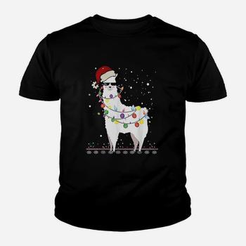 Christmas Llama Santa Hat Ugly Xmas Tree Alpaca Shirt Christmas Llama Santa Hat Ugly Xmas Tree Alpaca Shirt