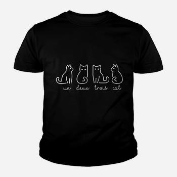 Cute Abstract Un Deux Trois Cat French Kitty T-Shirt Cute Abstract Un Deux Trois Cat French Kitty T-Shirt