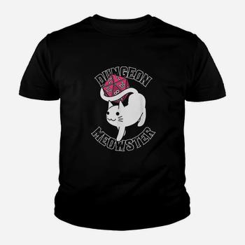 Dungeon Meowster Nerdy Funny Cat Gamer T-Shirt