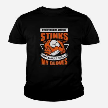Funny Soccer Goalie T Shirt, Smell My Gloves Joke Pun