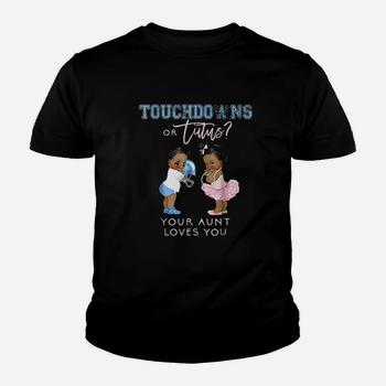 Aunt Gender Reveal Shirt Touchdown Tutu Baby Shower Tee Gift Aunt Gender Reveal Shirt Touchdown Tutu Baby Shower Tee Gift