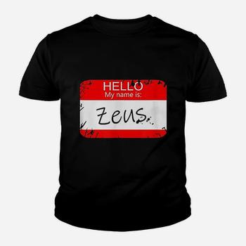 Hello My Name Is Zeus Funny Halloween Greek Gods Tshirt