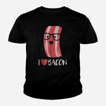 I Love Bacon T-Shirt Geeky Glasses Heart Bacon Cartoon I Love Bacon T-Shirt Geeky Glasses Heart Bacon Cartoon