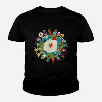 Kids Art Children Love The Planet Earth World Peace Shirt Kids Art Children Love The Planet Earth World Peace Shirt