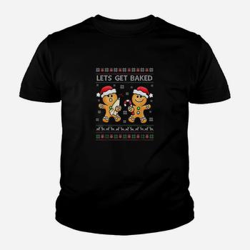 Let's Get Baked Gingerbread Man Cookie Christmas Graphic T-Shirt Let's Get Baked Gingerbread Man Cookie Christmas Graphic T-Shirt