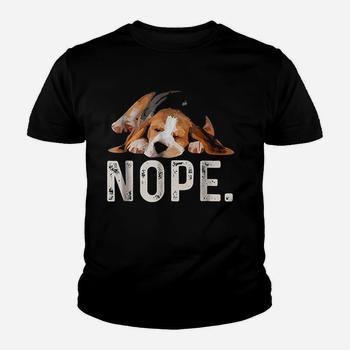 Nope Lazy Beagle Dog Lover Gift T-Shirt