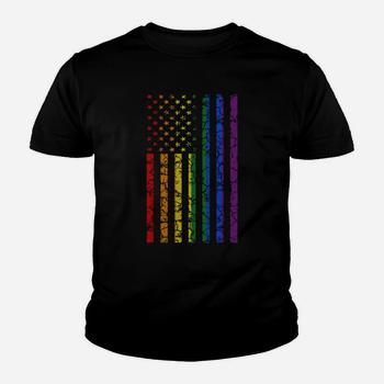 Rainbow American Flag Lgbt Usa For Pride Month 2019 T Shirt Seseable UK