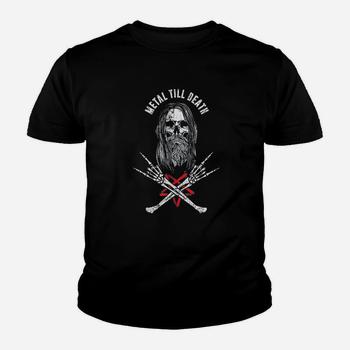 Rock Heavy Metal Till Death - Bearded Skull Metalhead Shirt Rock Heavy Metal Till Death - Bearded Skull Metalhead Shirt