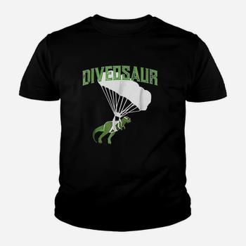 Skydiving Dinosaur T-Shirt Prehistoric Parachutist Gift